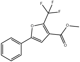 3-Furancarboxylic acid, 5-phenyl-2-(trifluoromethyl)-, methyl ester Structure