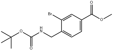Benzoic acid, 3-bromo-4-[[[(1,1-dimethylethoxy)carbonyl]amino]methyl]-, methyl ester