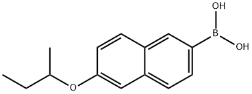 (6-(仲丁氧基)萘-2-基)硼酸 结构式