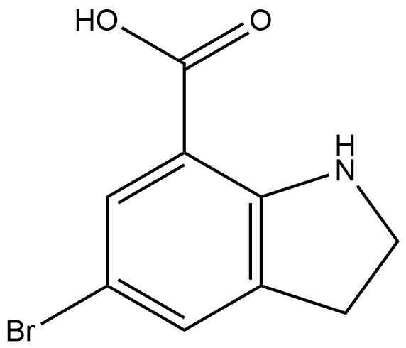 5-Bromoindoline-7-carboxylic acid Struktur