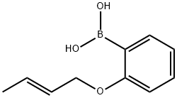 (E)-(2-(2-(丁-2-烯-1-基氧基)苯基)硼酸 结构式