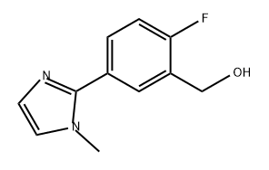 Benzenemethanol, 2-fluoro-5-(1-methyl-1H-imidazol-2-yl)- Structure