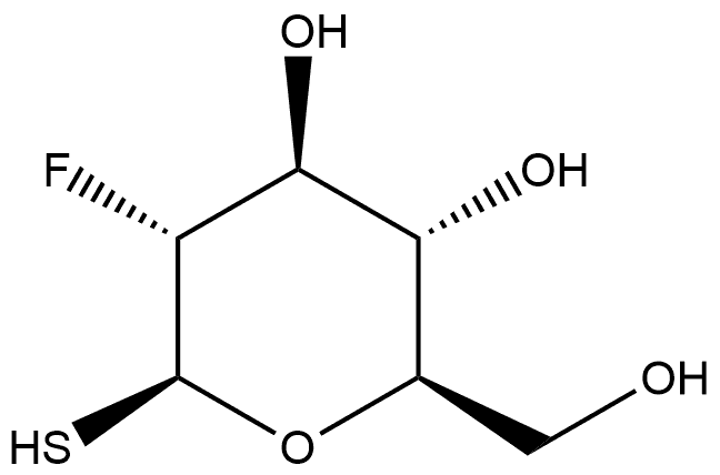 β-D-Glucopyranose, 2-deoxy-2-fluoro-1-thio- 结构式