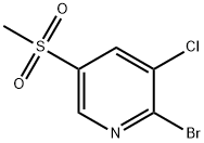 2-溴-3-氯-5-(甲砜基)吡啶,1335058-75-7,结构式