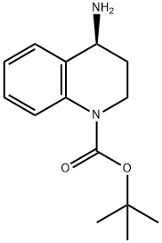 (S)-4-氨基-3,4-二氢-2H-喹啉-1-羧酸叔丁酯 结构式