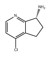 5H-Cyclopenta[b]pyridin-7-amine, 4-chloro-6,7-dihydro-, (7R)- Structure