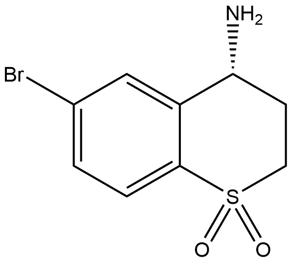 (R)-4-amino-6-bromothiochromane 1,1-dioxide Structure