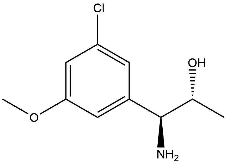 (1S,2R)-1-AMINO-1-(5-CHLORO-3-METHOXYPHENYL)PROPAN-2-OL,1336503-24-2,结构式