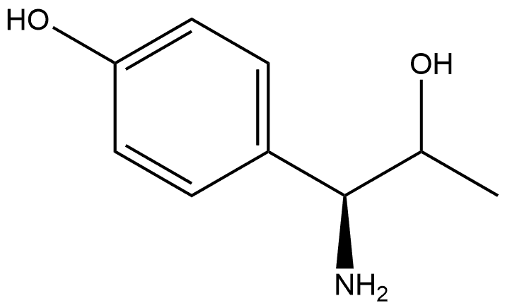 4-((1S)-1-amino-2-hydroxypropyl)phenol 结构式