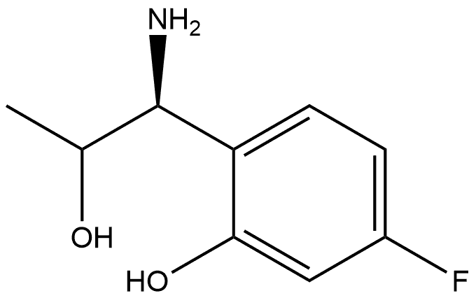 2-((1S)-1-amino-2-HYDROxypropyl)-5-fluorophenol Struktur