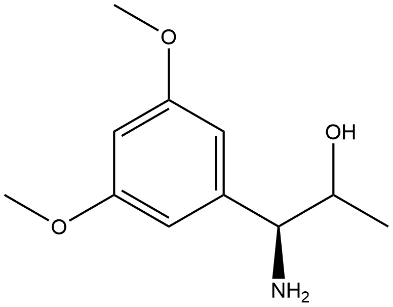 (1S)-1-amino-1-(3,5-dimethoxyphenyl)propan-2-ol 结构式
