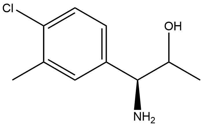 (1S)-1-amino-1-(4-chloro-3-methylphenyl)propan-2-ol 结构式