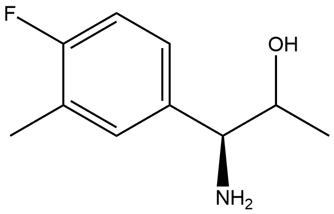(1S)-1-amino-1-(4-fluoro-3-methylphenyl)propan-2-ol 结构式