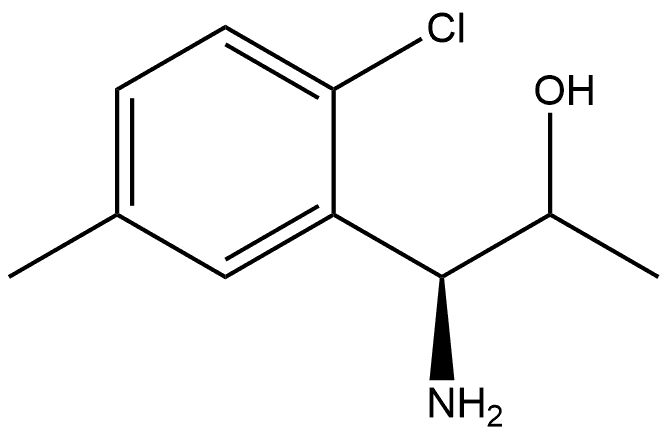 (1S)-1-amino-1-(2-chloro-5-methylphenyl)propan-2-ol 结构式