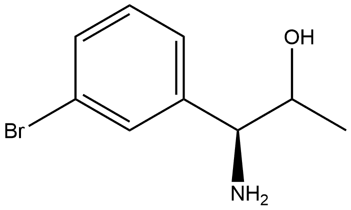 (1S)-1-amino-1-(3-bromophenyl)propan-2-ol 结构式