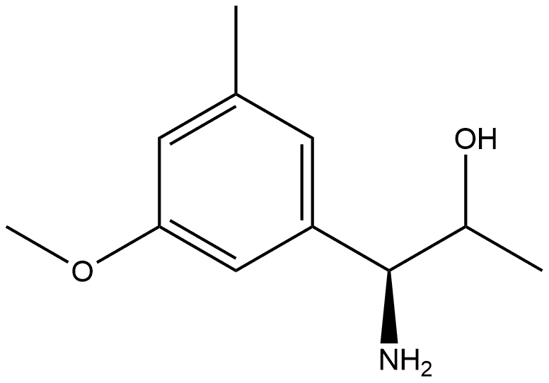 (1S)-1-amino-1-(3-methoxy-5-methylphenyl)propan-2-ol Struktur
