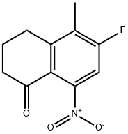 1(2H)-Naphthalenone, 6-fluoro-3,4-dihydro-5-methyl-8-nitro- 结构式