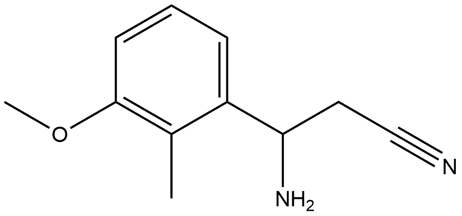 3-AMINO-3-(3-METHOXY-2-METHYLPHENYL)PROPANENITRILE Struktur