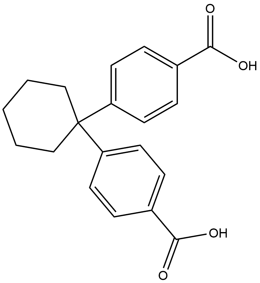 4,4′-Cyclohexylidenebis[benzoic acid] Struktur