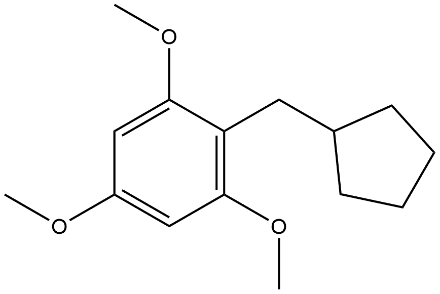 2-(Cyclopentylmethyl)-1,3,5-trimethoxybenzene,1337421-81-4,结构式