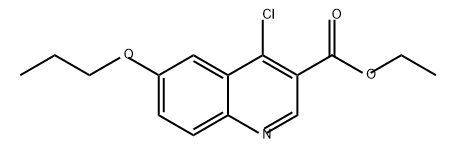 3-Quinolinecarboxylic acid, 4-chloro-6-propoxy-, ethyl ester 结构式