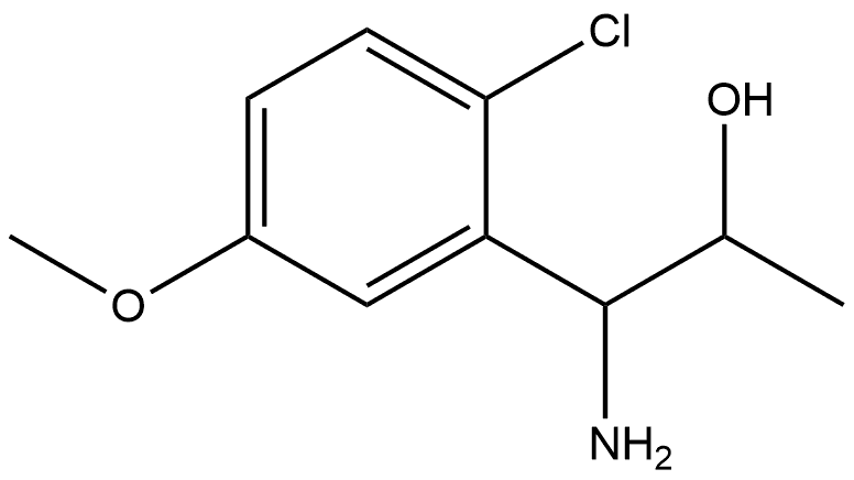 1-AMINO-1-(2-CHLORO-5-METHOXYPHENYL)PROPAN-2-OL 结构式