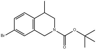 2(1H)-Isoquinolinecarboxylic acid, 7-bromo-3,4-dihydro-4-methyl-, 1,1-dimethylethyl ester Structure