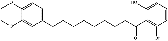 1-Nonanone, 1-(2,6-dihydroxyphenyl)-9-(3,4-dimethoxyphenyl)- Structure
