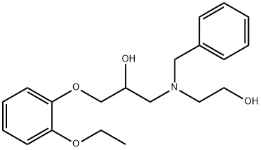 2-Propanol, 1-(2-ethoxyphenoxy)-3-[(2-hydroxyethyl)(phenylmethyl)amino]- Structure