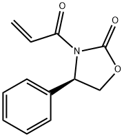 2-Oxazolidinone, 3-(1-oxo-2-propen-1-yl)-4-phenyl-, (4R)- Struktur