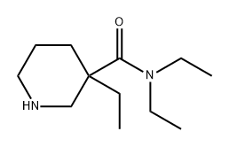 3-Piperidinecarboxamide, N,N,3-triethyl- Structure