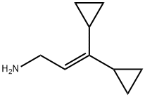 3,3-dicyclopropylprop-2-en-1-amine 结构式