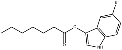 Heptanoic acid 5-bromo-1H-indol-3-yl ester 结构式