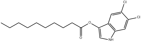 Decanoic acid 5,6-dichloro-1H-indol-3-yl ester Structure