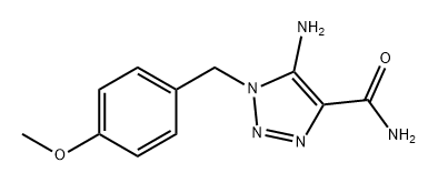 1H-1,2,3-Triazole-4-carboxamide, 5-amino-1-[(4-methoxyphenyl)methyl]- Structure