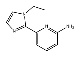 2-Pyridinamine, 6-(1-ethyl-1H-imidazol-2-yl)- Structure
