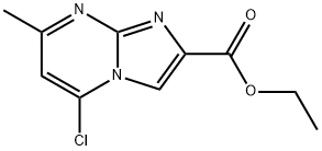 IMIDAZO[1,2-A]PYRIMIDINE-2-CARBOXYLIC ACID, 5-CHLORO-7-METHYL-, ETHYL ESTER, 134044-64-7, 结构式