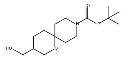 3-(羟甲基)-1-氧杂-9-氮杂螺[5.5]十一烷-9-羧酸叔丁酯, 1341034-85-2, 结构式