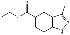 1H-Indazole-5-carboxylic acid, 4,5,6,7-tetrahydro-3-iodo-, ethyl ester Structure