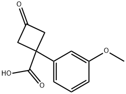 Cyclobutanecarboxylic acid, 1-(3-methoxyphenyl)-3-oxo- Struktur