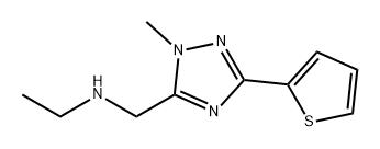 N-((1-甲基-3-(噻吩-2-基)-1H-1,2,4-三唑-5-基)甲基)乙胺, 1341596-27-7, 结构式