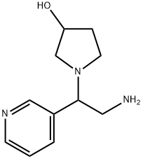 3-Pyrrolidinol, 1-[2-amino-1-(3-pyridinyl)ethyl]-,1341762-65-9,结构式