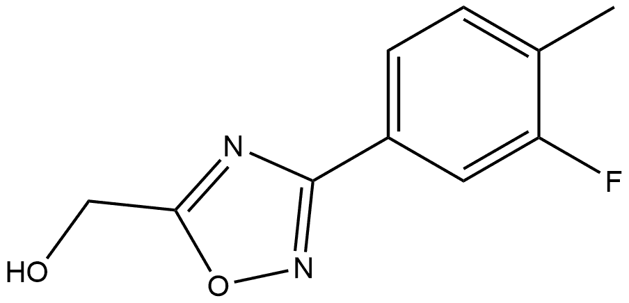 3-(3-氟-4-甲基苯基)-1,2,4-噁二唑-5-基]甲醇, 1342186-26-8, 结构式