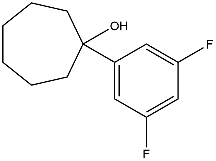 1-(3,5-difluorophenyl)cycloheptanol Structure