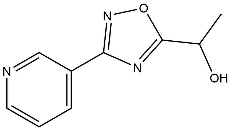 1-[3-(pyridin-3-yl)-1,2,4-oxadiazol-5-yl]ethan-1-ol Struktur