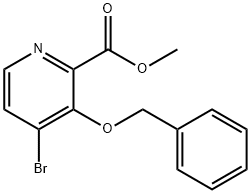 4-溴-3-(苯基甲氧基)-2-吡啶甲酸甲酯, 1342906-73-3, 结构式