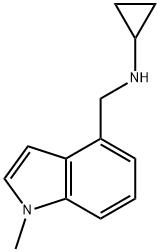 N-((1-甲基-1H-吲哚-4-基)甲基)环丙胺, 1342996-09-1, 结构式