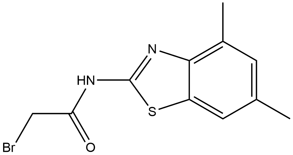2-Bromo-N-(4,6-dimethyl-2-benzothiazolyl)acetamide 结构式