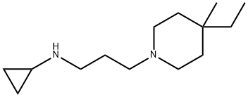1-Piperidinepropanamine, N-cyclopropyl-4-ethyl-4-methyl- 化学構造式