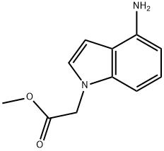 2-(4-胺-1H-吲哚-1-基)乙酸甲酯, 1343385-31-8, 结构式